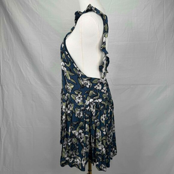 Free People Dear You Mini Dress Ruffle Floral Small Low Back Boho Southern Belle - Picture 5 of 15